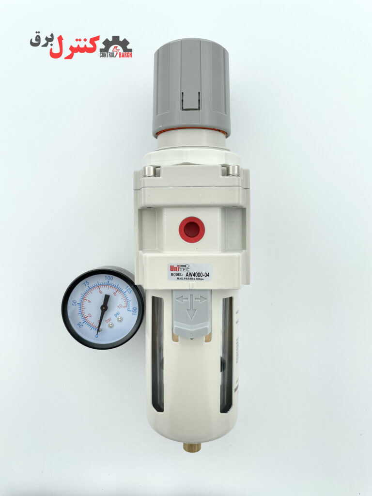 فیلتر رگلاتور پنوماتیک طرح SMC مدل AW4000-04 (سایز ۱/۲ اینچ / برند UniTec)