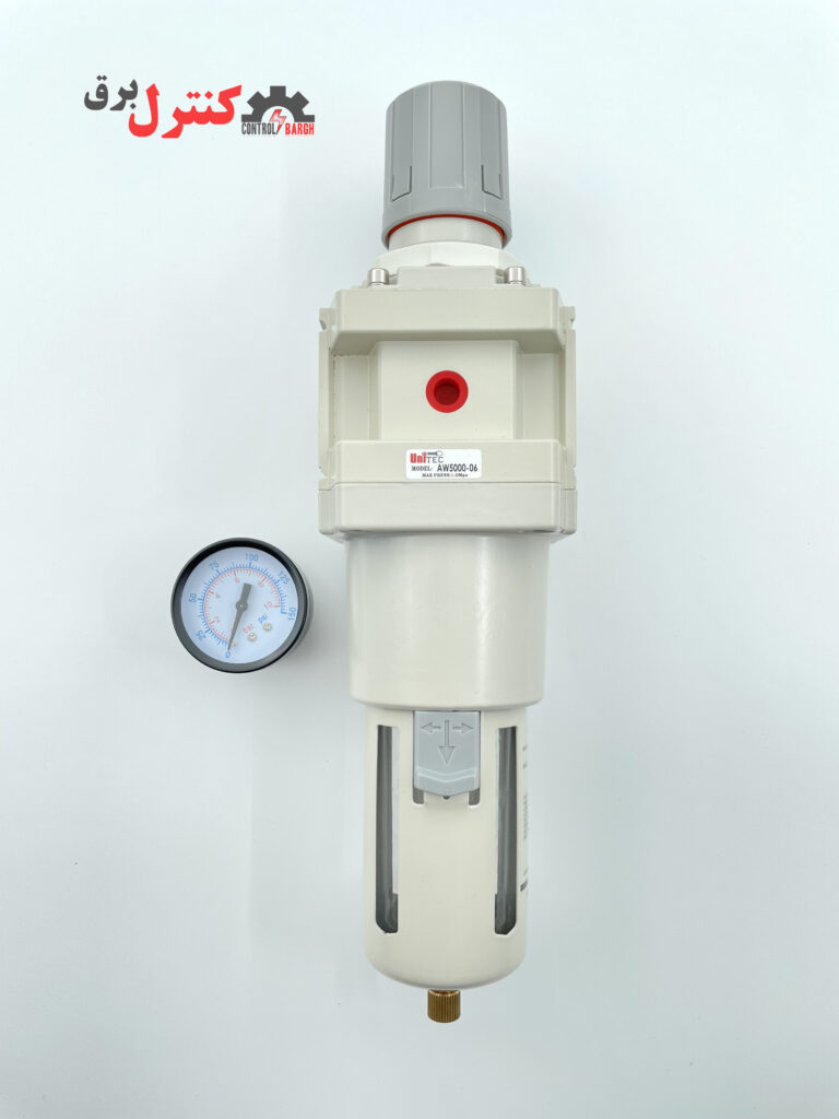 فیلتر رگلاتور پنوماتیک طرح SMC مدل AW5000-06 (سایز ۳/۴ اینچ / برند UniTec)