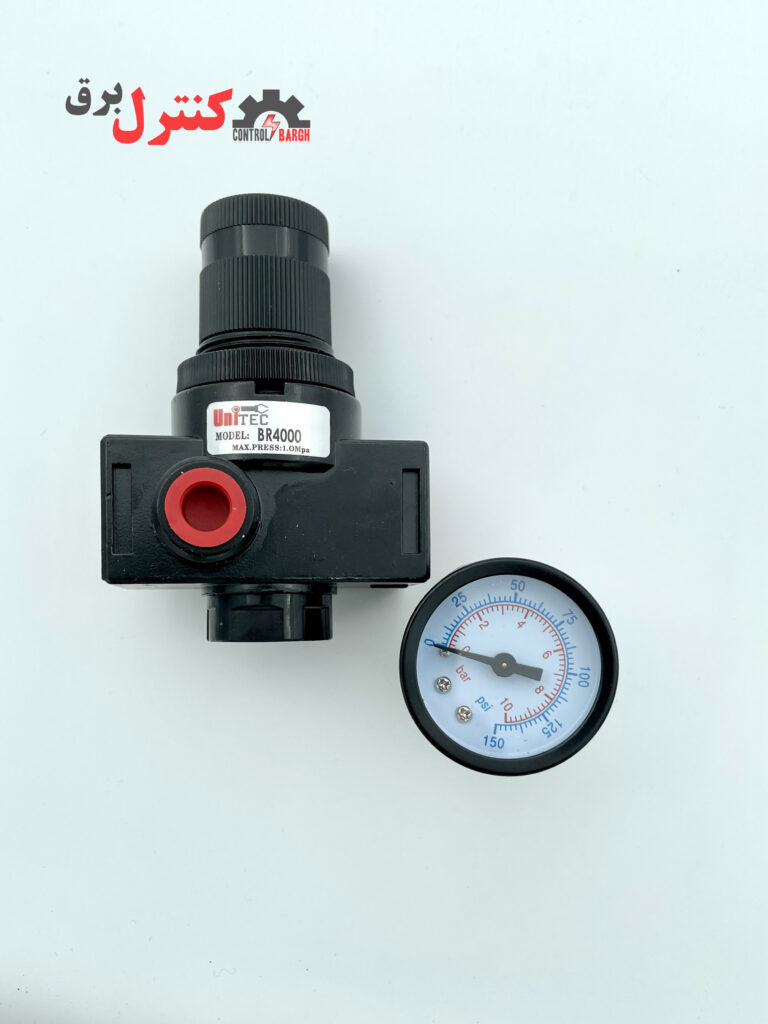رگلاتور پنوماتیک طرح AirTac مدل BR4000 سایز ۱/۲ اینچ همراه با مانومتر (برند UniTec)